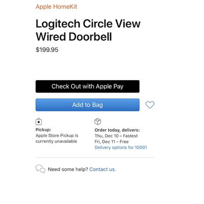 logitech circle view doorbell